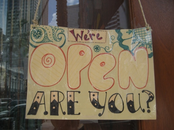 Sign saying we are open are you? - Nexus Business Solutions - Resolving Issues Through Openness & Honesty We Are Open Sign.jpg